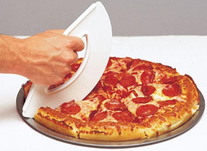 Smartwares Rock'n Roll Pizza Cutter, Plastic, Non-Stick, Rocking, 9 inch, Made in USA, White - Image 3