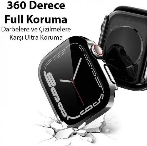بولهاموبيل Polham Apple Watch Ultra 49MM Full Protection Case and Screen Protector, Hard Armor Armored Silicone Case