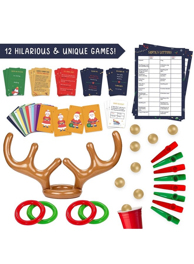 Gutter Games 12 Games of Christmas - 12 Hilarious Holiday Activities [Family Party Games Pack for Kids, Teens & Adults] - by Beat That! Game - Image 4