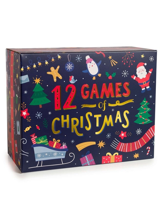 Gutter Games 12 Games of Christmas - 12 Hilarious Holiday Activities [Family Party Games Pack for Kids, Teens & Adults] - by Beat That! Game - Image 1