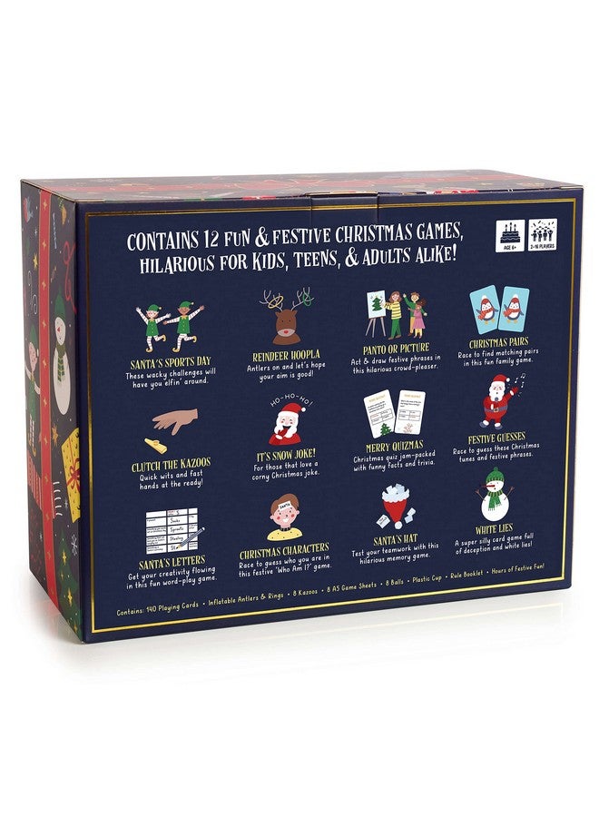 Gutter Games 12 Games of Christmas - 12 Hilarious Holiday Activities [Family Party Games Pack for Kids, Teens & Adults] - by Beat That! Game - Image 2
