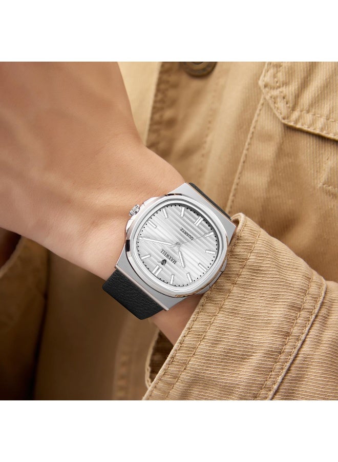 ماكسويل ساعة رجالية جلدية من ماركة ماكسويل الأصلي