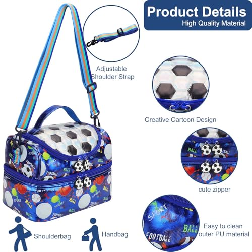RHCPFOVR Kids Lunch Bag - Double Decker Cooler Insulated Lunch Box for Girls,Washable Lunch Bag and Reusable Toddler Lunchbox for School and Daycare - Image 3