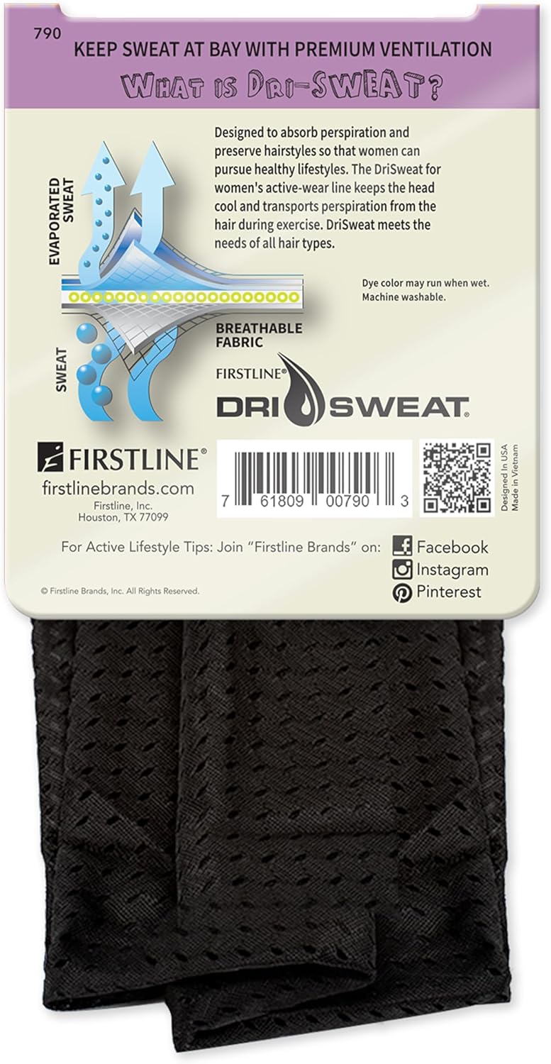 Dri Sweat Flex Active Wear Mesh Bandana , Black, 0.2 x 6.5 x 5 inches - Image 2