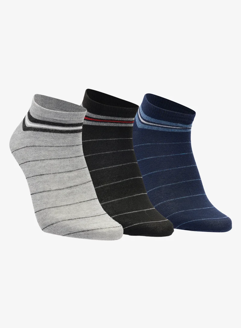 سفنتي فايف بيسيكس Pack Of 3 Ankle Socks
