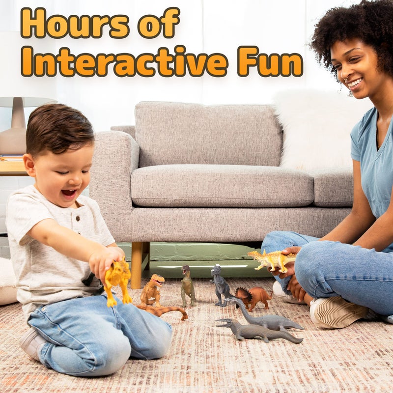 PREXTEX 10'' Dinosaurs - Assorted Plastic Dinosaur Toys for Kids 3-5+ Includes T-Rex and More - Image 5