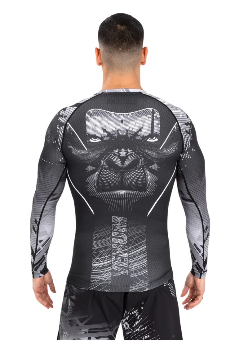 VENUM - VENUM GORILLA JUNGLE RASHGUARDS LONG SLEEVES BLACK/WHITE - Image 1