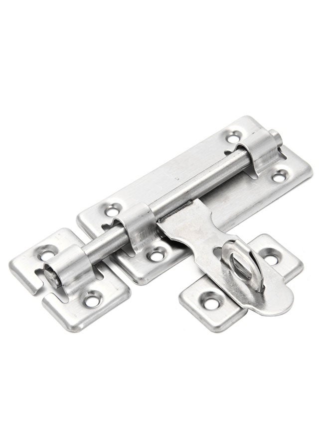 Iron Sliding Latch Lock - 4inch - Barrel Bolt Latch with Screws, Pre-Drilled Holes, and Smooth Sliding Mechanism - Ideal for Securing Doors, Gates, Cabinets, Sheds, Fences, and Storage Areas - Image 4