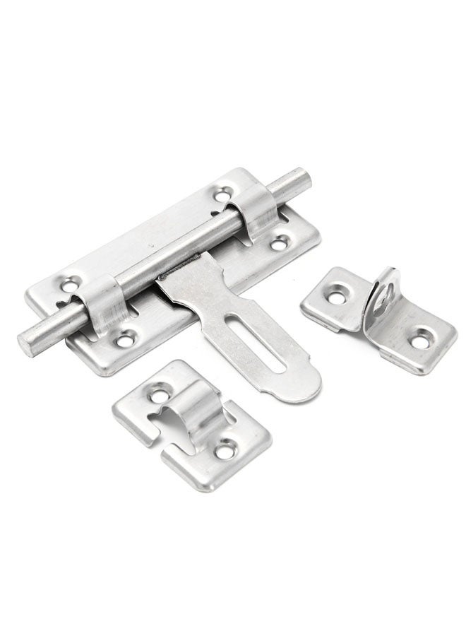 Iron Sliding Latch Lock - 4inch - Barrel Bolt Latch with Screws, Pre-Drilled Holes, and Smooth Sliding Mechanism - Ideal for Securing Doors, Gates, Cabinets, Sheds, Fences, and Storage Areas - Image 5