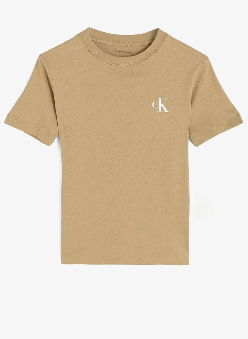 Calvin Klein Jeans F&T 17-1038 TCX TIGERS EYE 2-Pack Monogram Logo T-Shirts for Men | Best Price UAE