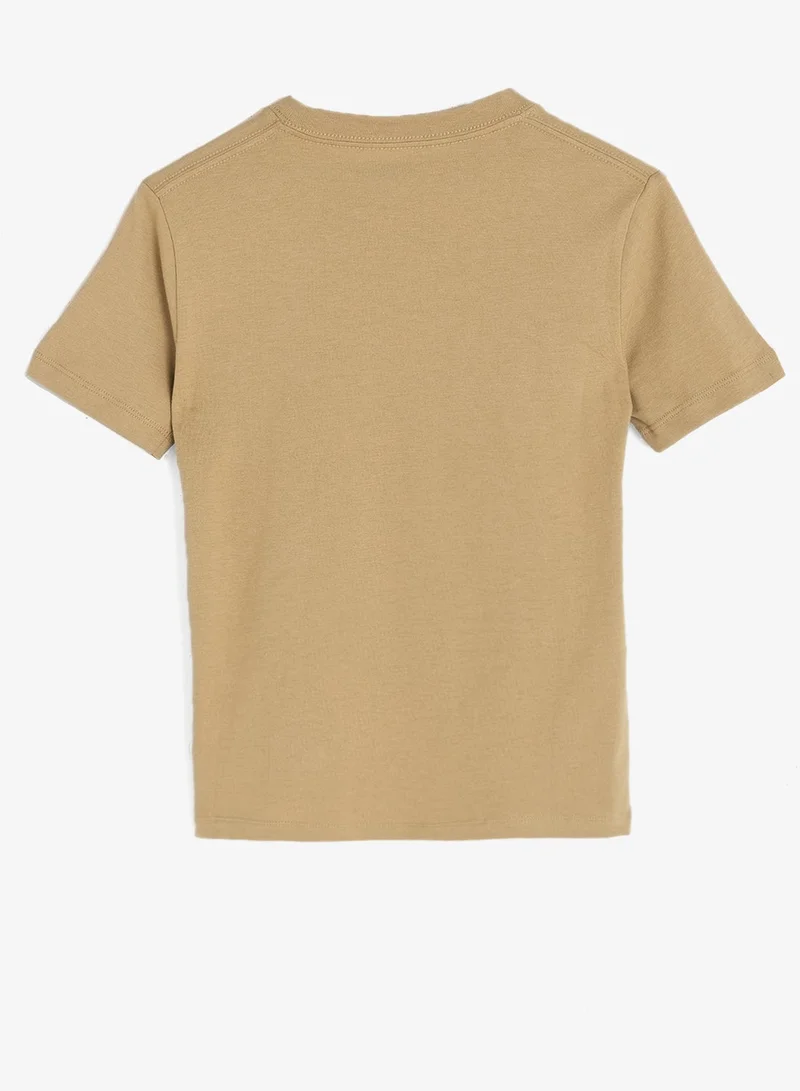 Calvin Klein Jeans F&T 17-1038 TCX TIGERS EYE 2-Pack Monogram Logo T-Shirts for Men | Best Price UAE