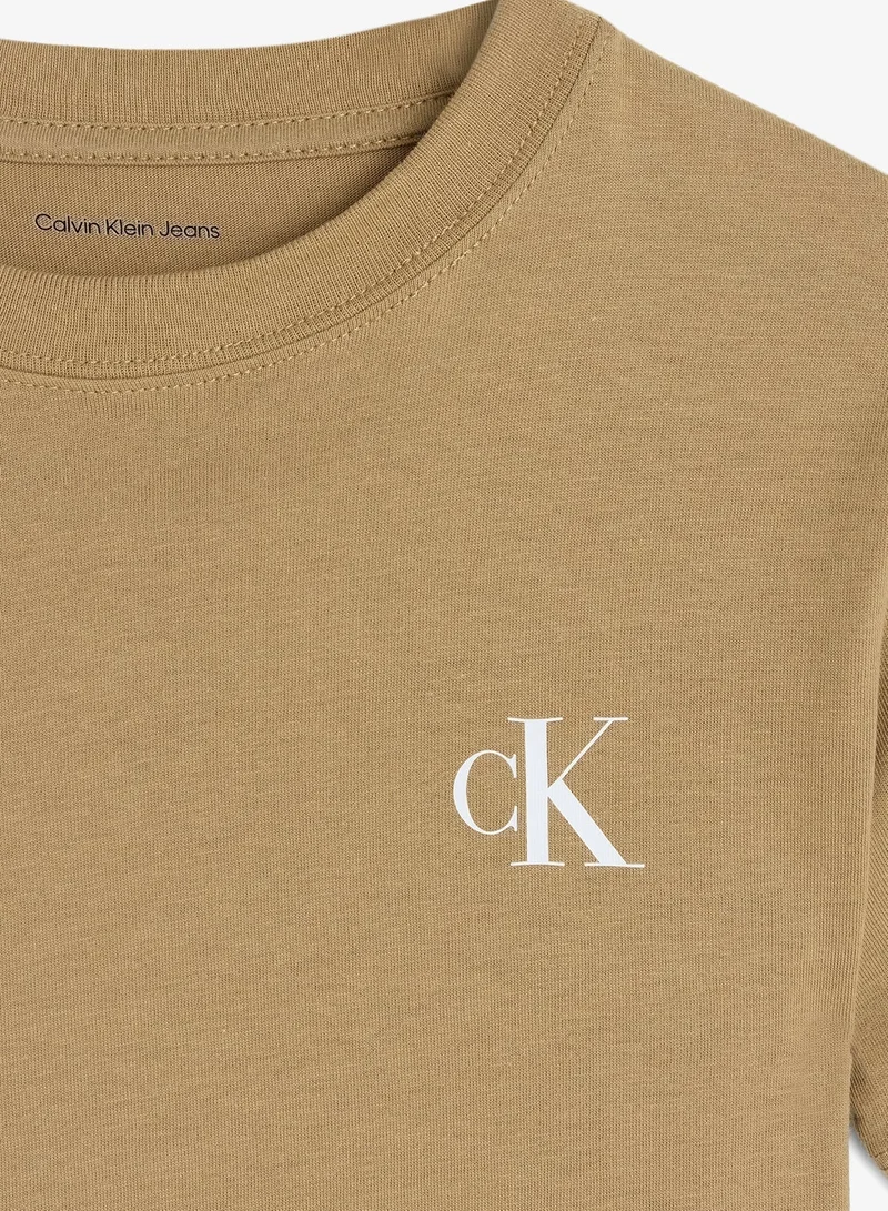 Calvin Klein Jeans F&T 17-1038 TCX TIGERS EYE 2-Pack Monogram Logo T-Shirts for Men | Best Price UAE