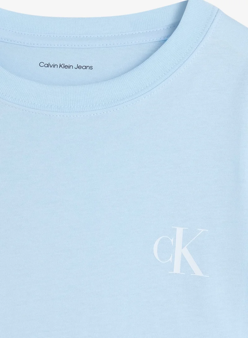 Calvin Klein Jeans F&T 17-1038 TCX TIGERS EYE 2-Pack Monogram Logo T-Shirts for Men | Best Price UAE