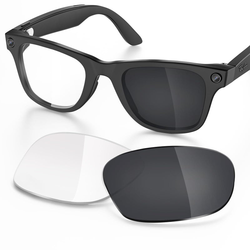 Vigamen Replacement Transition Lenses Compatible with RayBan Meta Wayfarer RW4006 50mmGen 2 RW4012 50mmSmart Glasses Lenses For Women Men Non PolarizedPhotochromic - Image 2