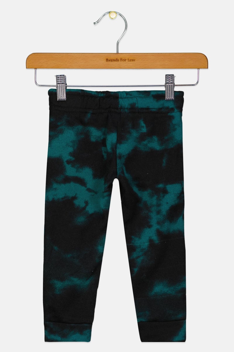 Originals by Brooklyn Cloth Toddlers Boy Drawstring Tie Dye Jogger Pants, Green  - Image 2