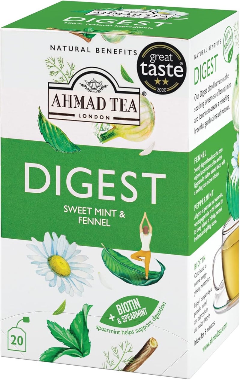 Ahmad Tea Digest Herbal Tea with Sweet Mint & Fennel - Image 2