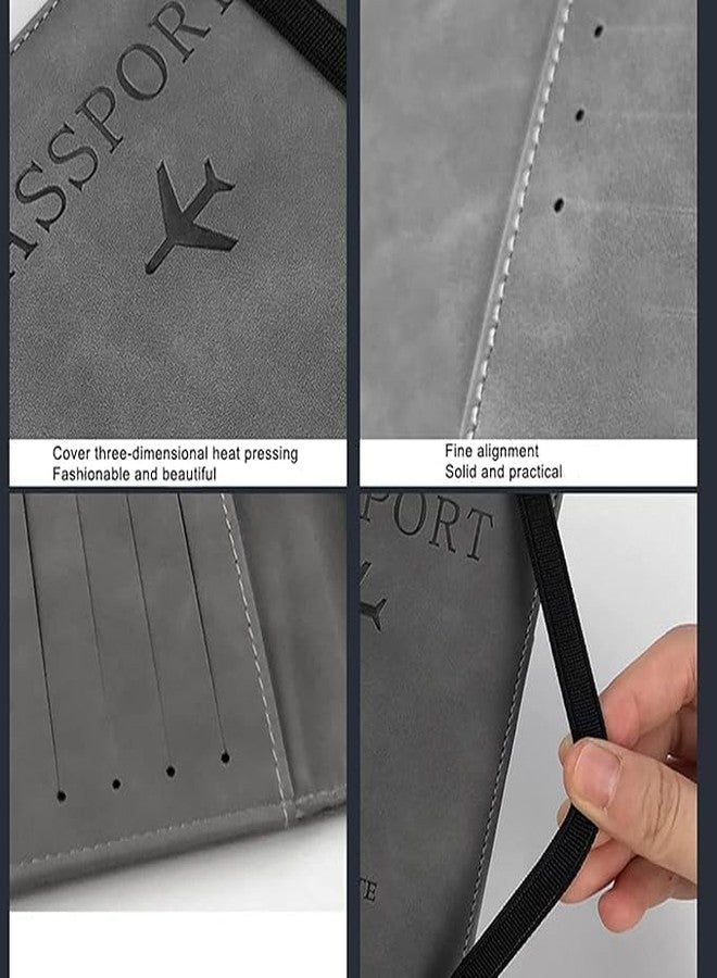 JIGVA PU Leather Passport Holder with RFID Protection | Bi-Fold Travel Wallet Case with Card Holder, ID & Boarding Pass Slots | Compact Passport Cover for International Travel - Image 5