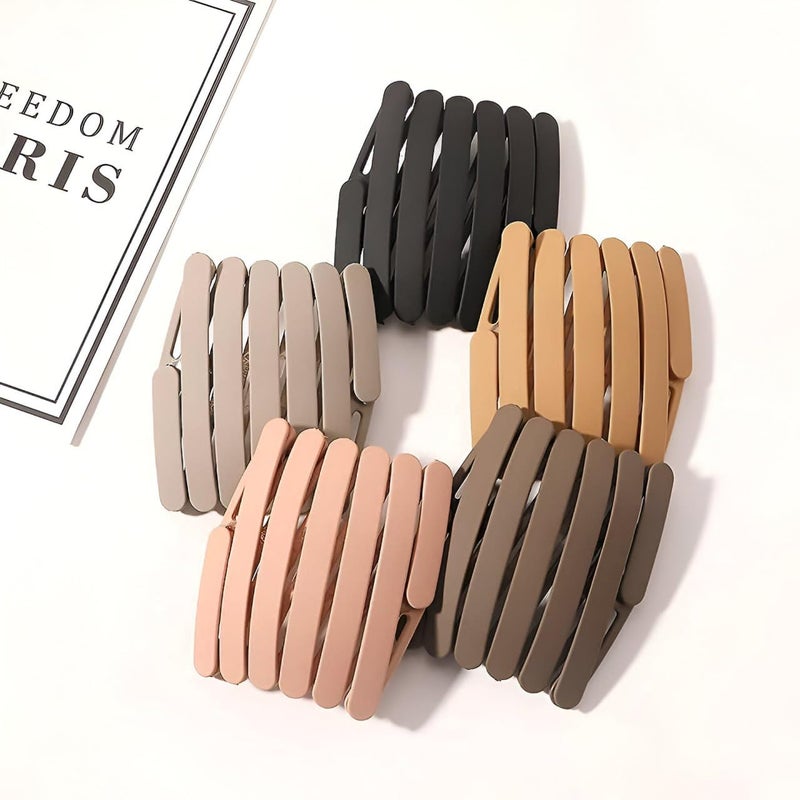 SHOPECOM SHOPECOM Foldable Headbands forWomen Hair Bands for Womens Hair Thick Non Slip Women Headbands Travel Make Up Women Collapsible Head Band Hair Hoop Hair Accessory1PC  - Image 1