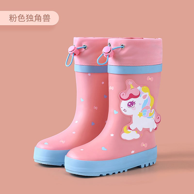 Children'S Rain Boots Waterproof And Non-Slip Boys And Girls Rainy Day Water Shoes For Small And Medium-Sized Kidsren Student Rain Boots Baby Rubber Shoes Overshoes - Image 1