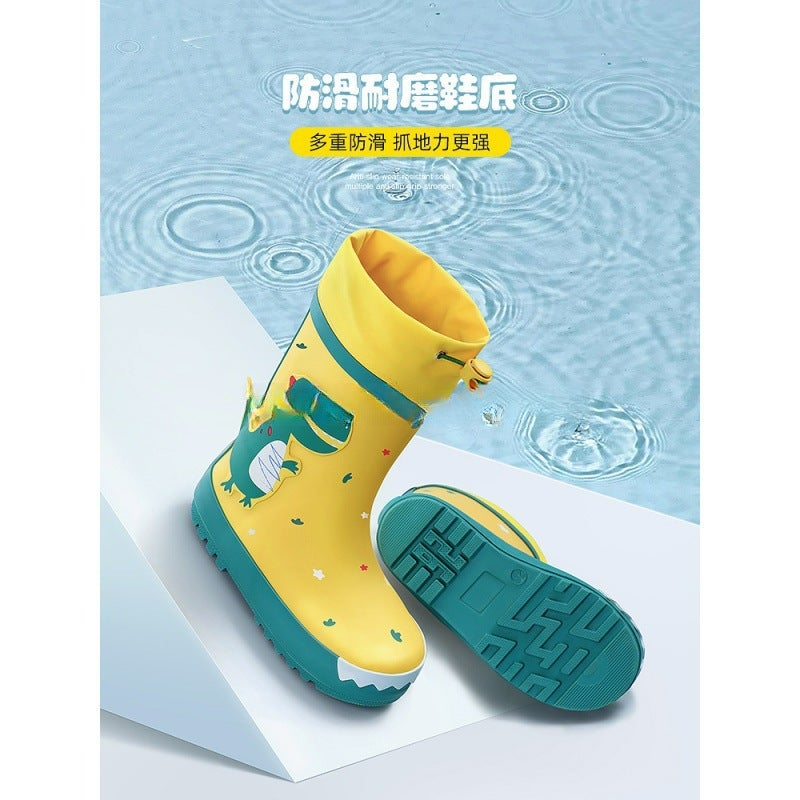 Children'S Rain Boots Waterproof And Non-Slip Boys And Girls Rainy Day Water Shoes For Small And Medium-Sized Kidsren Student Rain Boots Baby Rubber Shoes Overshoes - Image 4