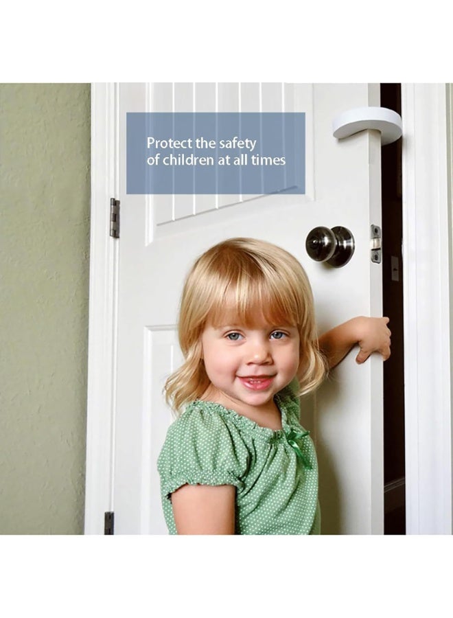 6 قطع واقي أمان للأبواب للأطفال، ممساك باب رقيق ومتين من الرغوة، يمنع إصابات الأصابع وانغلاق الأبواب المفاجئ، للمنزل، الأطفال، الحيوانات الأليفة، لجميع الأبواب (أبيض) - Image 5