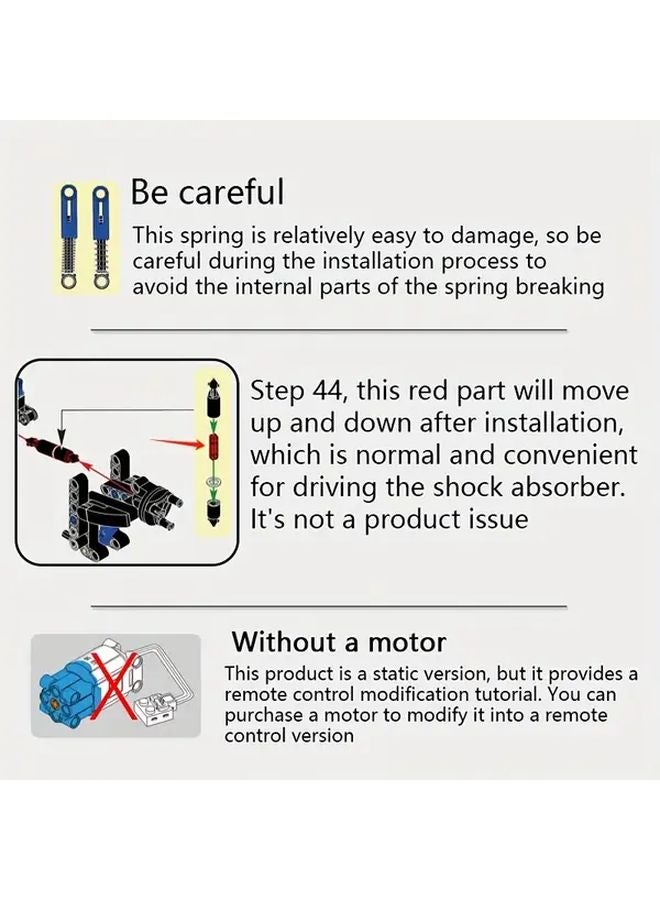 Cyberpunk Off Road SUV Vehicle Building Blocks Set 1341 Pcs DIY Tech Toy - Image 4