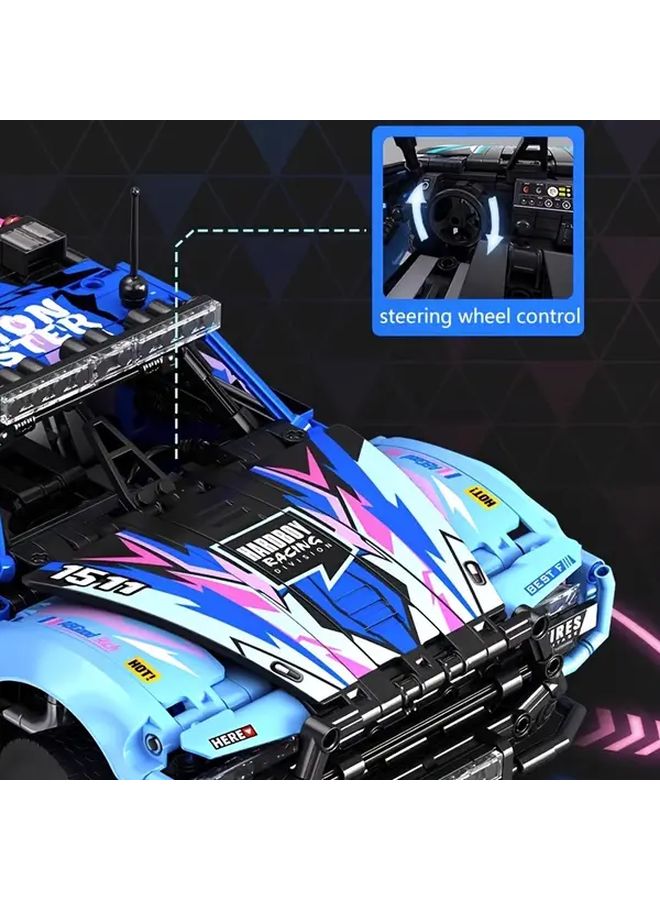 Cyberpunk Off Road SUV Vehicle Building Blocks Set 1341 Pcs DIY Tech Toy - Image 5