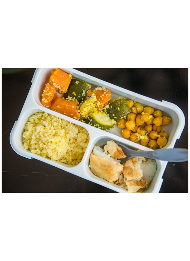 bbluv bblüv Bentö Sealed Lunchbox with Spork – Leak-Proof, Airtight, 3 Compartments, Dishwasher & Microwave Safe, BPA-Free, Portable Kids Food Container (3M+)  - Image 5