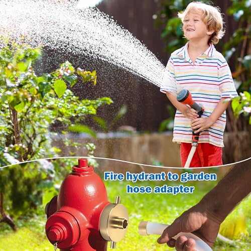 Happy Tree 2-1/2" NST (NH) Female x 3/4" GHT Male Brass Fire Hydrant Adapter with Pin Lug Fire Equipment Brass Hydrant to Garden Hose Adapter - Image 3