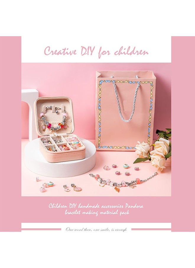 yumee Charm Bracelet Making Kit for Girls, Gift Box Contains 69Pcs of Jewelry Making kit for 6-12 Years Old Girls' Arts and DIY Crafts for Birthday Gift/Present  - Image 4