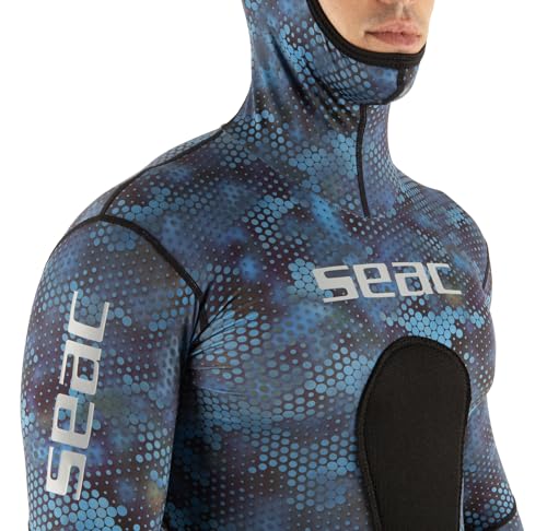 SEAC بلو مون، واقي rash للغوص والتنفس، قطعتين، تمويه أزرق - Image 2