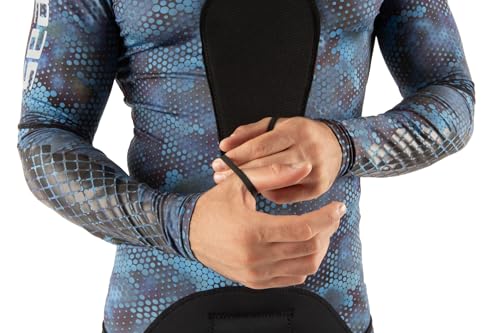 SEAC بلو مون، واقي rash للغوص والتنفس، قطعتين، تمويه أزرق - Image 3