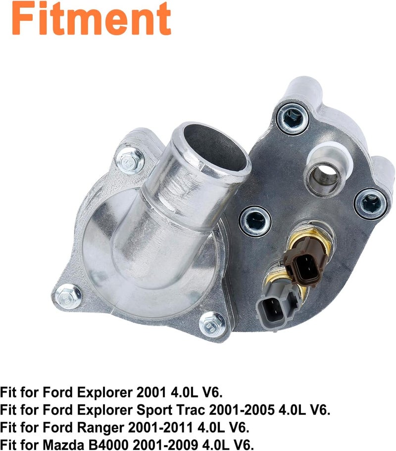 YOUYIEN Upgraded Aluminum Thermostat Housing Assembly for Ford and Mazda - Image 3