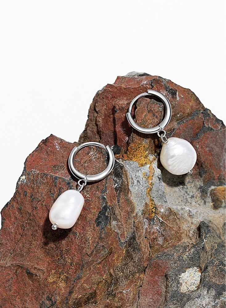 جيوان 925 الفضة الاسترليني أقراط اللؤلؤ لمنع الحساسية - Image 2