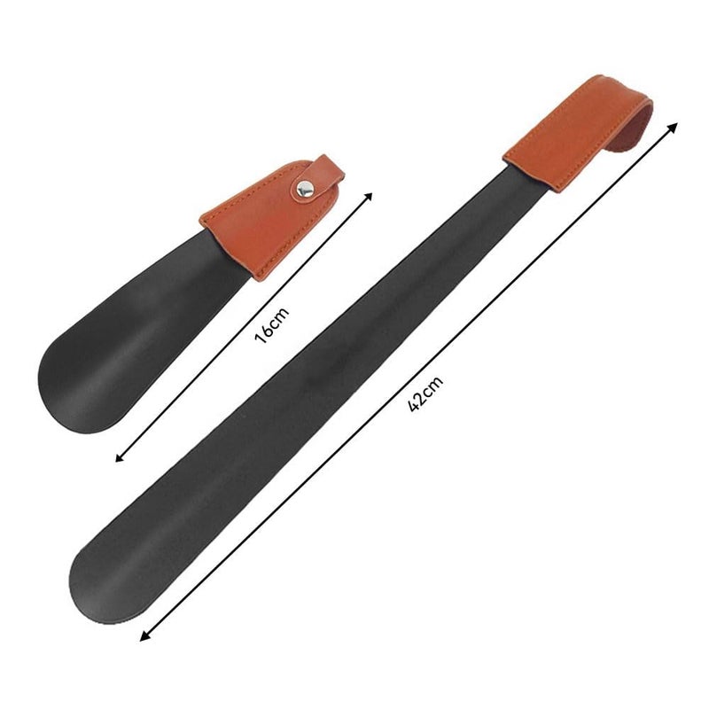 Bukela Defsedar 2 Pcs Metal Shoe Horn, for Seniors Men Women, Small Shoe Spoon Boot Horn Travel Shoe Horn Shoe Helper for Kids, 42CM - Image 2