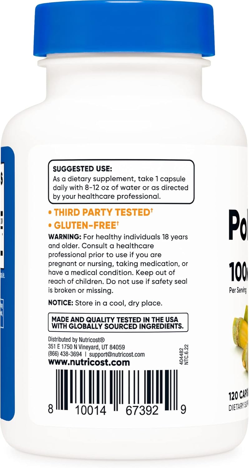 Nutricost Policosanol 100mg 120 Capsules  Gluten Free NonGMO and Vegetarian Friendly - Image 3