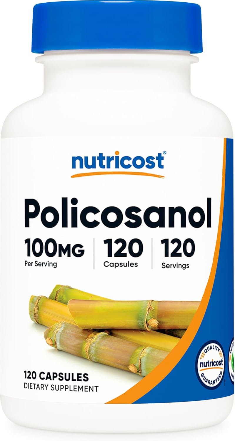 Nutricost Policosanol 100mg 120 Capsules  Gluten Free NonGMO and Vegetarian Friendly - Image 1