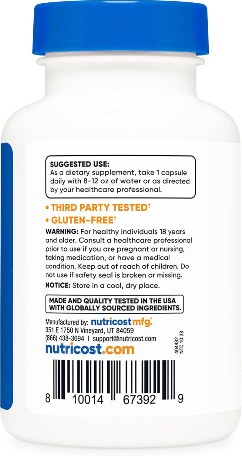 Nutricost Policosanol 100mg 120 Capsules  Gluten Free NonGMO and Vegetarian Friendly - Image 4