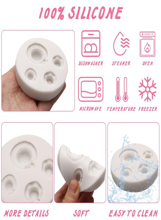 Caregene Hat Silicone Molds Sun Hat Fondant Molds for Cake Decoration Candy Cupcake Topper Chocolate Baking cookie Polymer Clay Crafts Epoxy Resin - Image 3