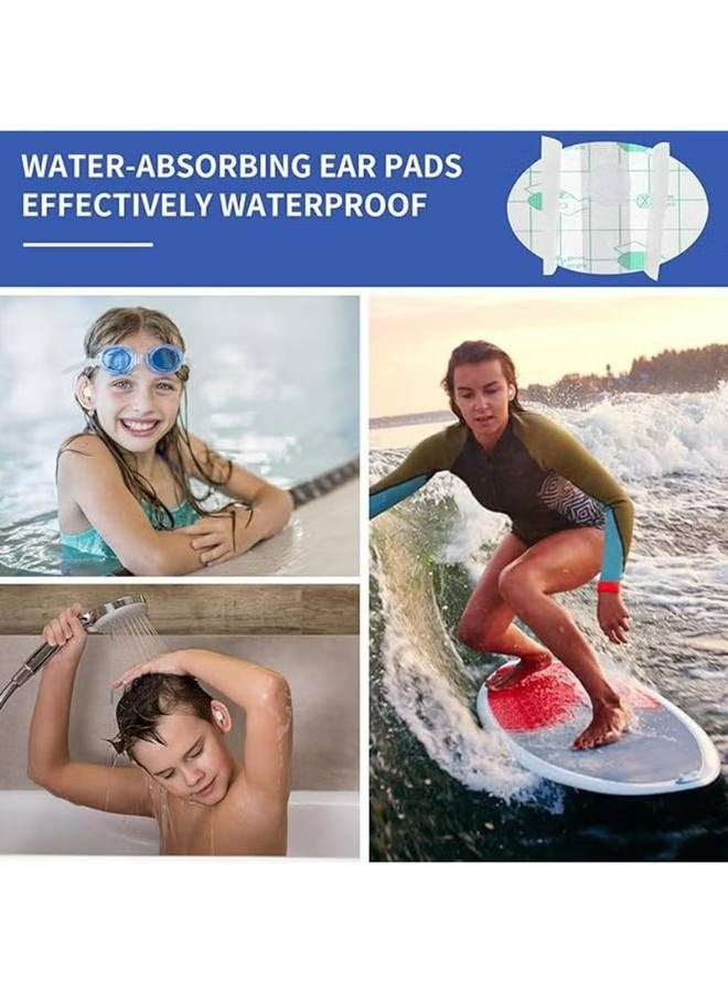 60 Pcs Waterproof Ear Stickers, Baby Waterproof Ear Protector,Ear Covers for Shower Swimming, Ear Protectors with Waterproof Cotton Ear Plugs for Surfing Snorkeling and Other Water Sports - Image 5