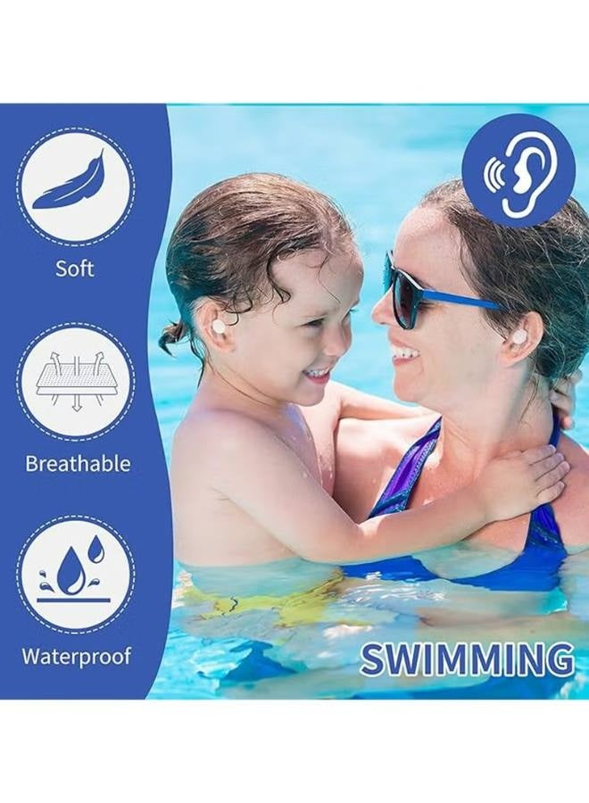 60 Pcs Waterproof Ear Stickers, Baby Waterproof Ear Protector,Ear Covers for Shower Swimming, Ear Protectors with Waterproof Cotton Ear Plugs for Surfing Snorkeling and Other Water Sports - Image 4