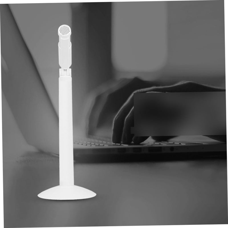 Foldable Condenser Microphone For Recording Streaming Podcasting With Rotatable Sound Head Portable Desktop Stand White - Image 5