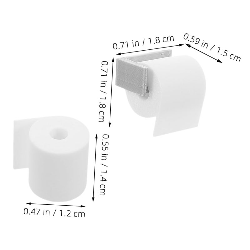 Miniature Dollhouse Tissue Paper Holder Realistic Design Easy Assembly Bathroom Accessory - Image 3