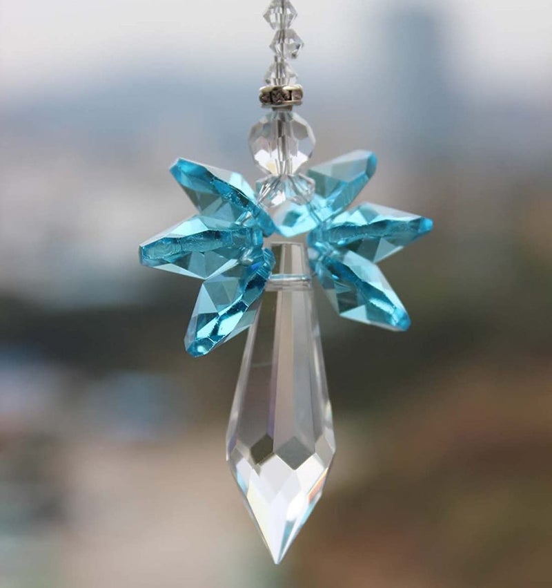 Light Wave Beautiful Sparkling Crystal Rainbow Sun-Catcher Ball Prism Pendant Hanging, Window, Garden, Balcony Hanging Ornament, Car Hanging (Model 18) - Image 2