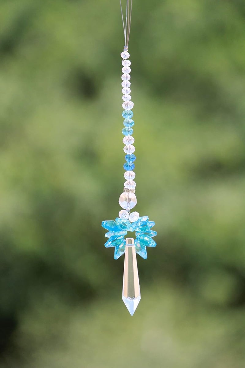 Light Wave Beautiful Sparkling Crystal Rainbow Sun-Catcher Ball Prism Pendant Hanging, Window, Garden, Balcony Hanging Ornament, Car Hanging (Model 18) - Image 4