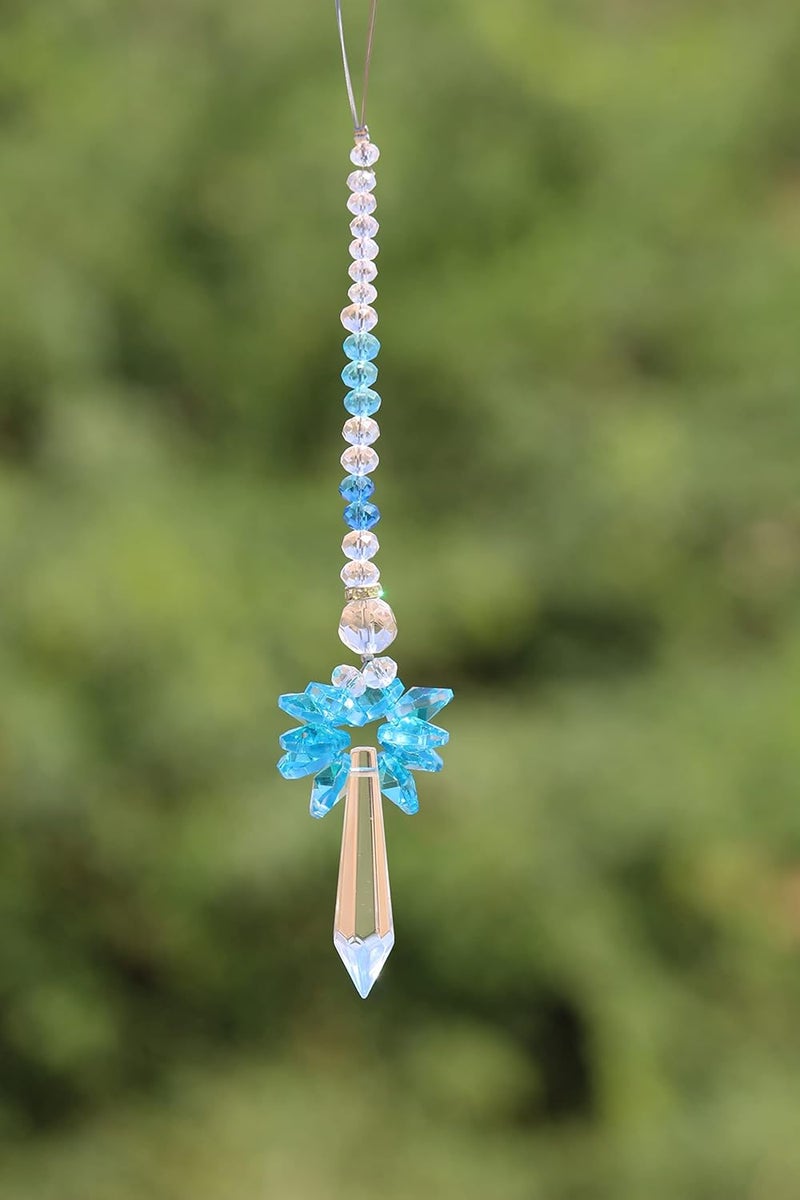 Light Wave Beautiful Sparkling Crystal Rainbow Sun-Catcher Ball Prism Pendant Hanging, Window, Garden, Balcony Hanging Ornament, Car Hanging (Model 18) - Image 3