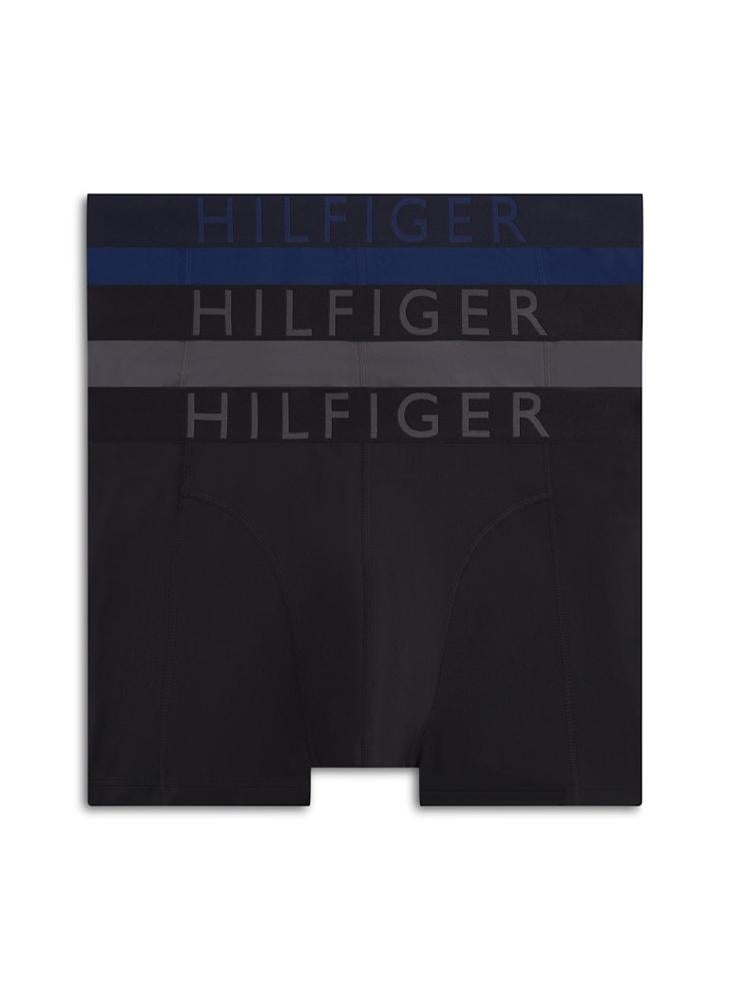 TOMMY HILFIGER 3-Pack Logo Waistband Cooling Microfibre Trunks - Image 1