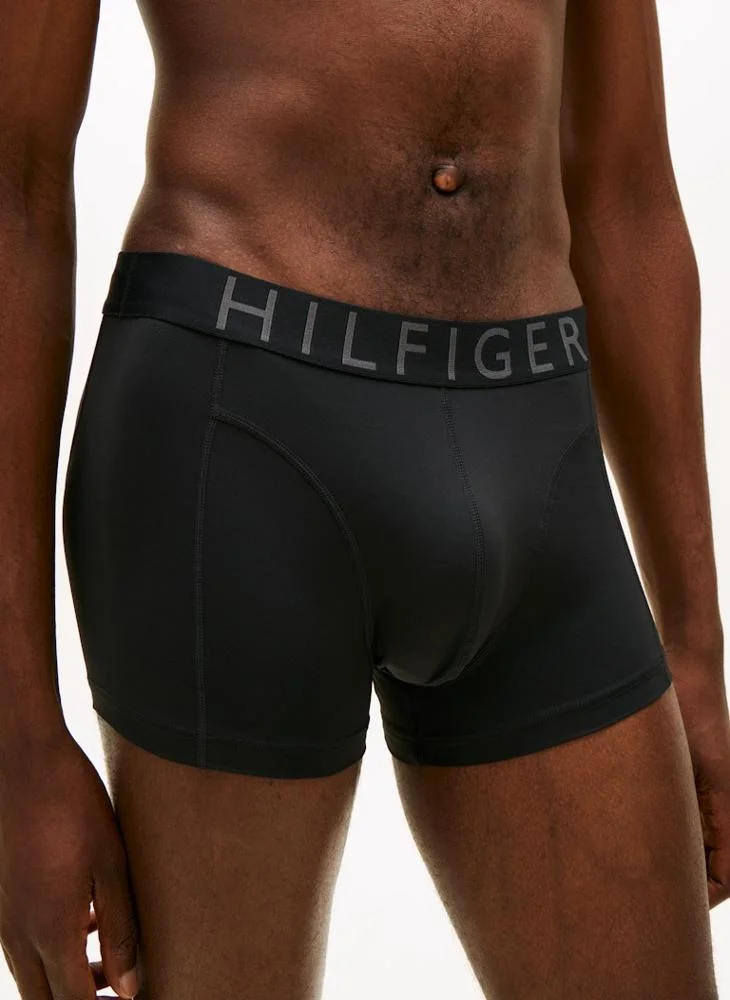 Tommy Hilfiger Drk As/Prp Nvy/Blk 3-Pack Logo Waistband Cooling Microfibre Trunks for Men | Best Price UAE