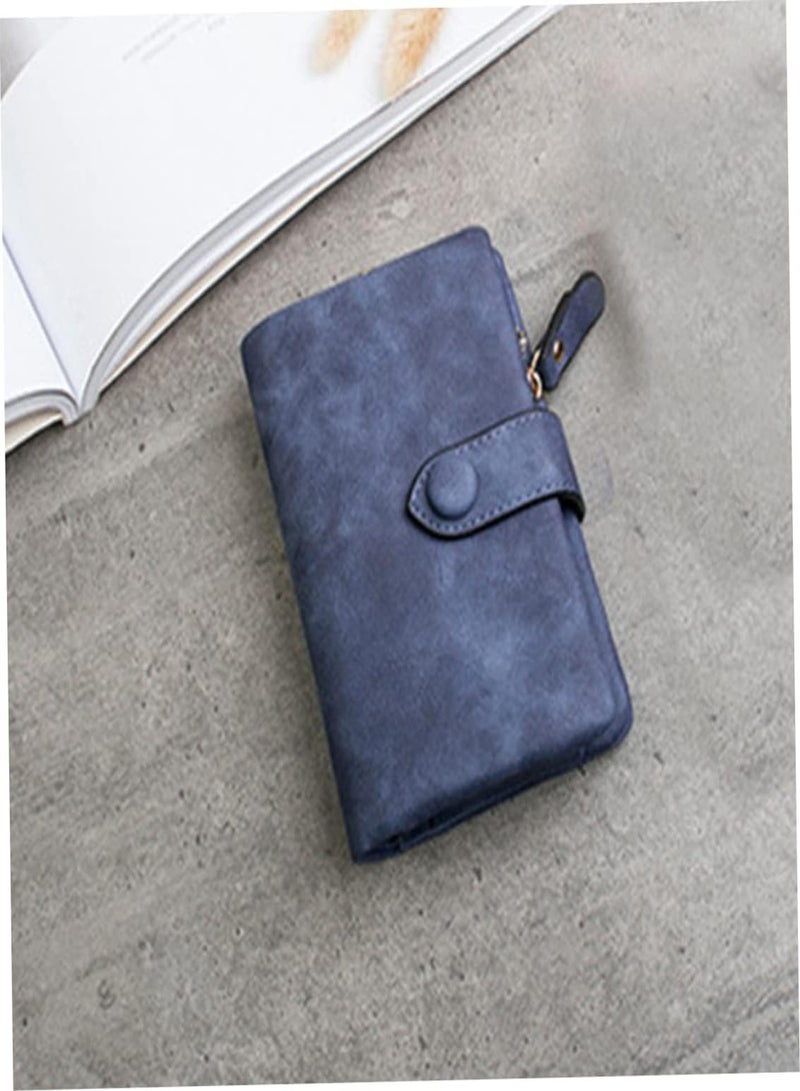 GGOOT Leather Wallet Purses Women Fashion Coin Purse Women Small Pouch Change Wallet with Lanyard for Ladies Blue  - Image 5