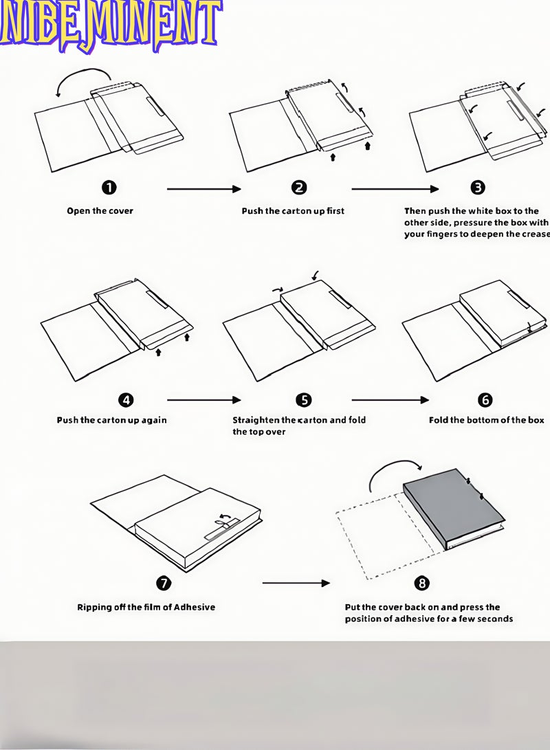 NIBEMINENT 5 Pieces Decorative Books, Faux Books with Hidden Storage, Decorative Books for Bookshelf Coffee Table, Decorative Book Boxes, Hollow Fake Books for Living Room - Image 5